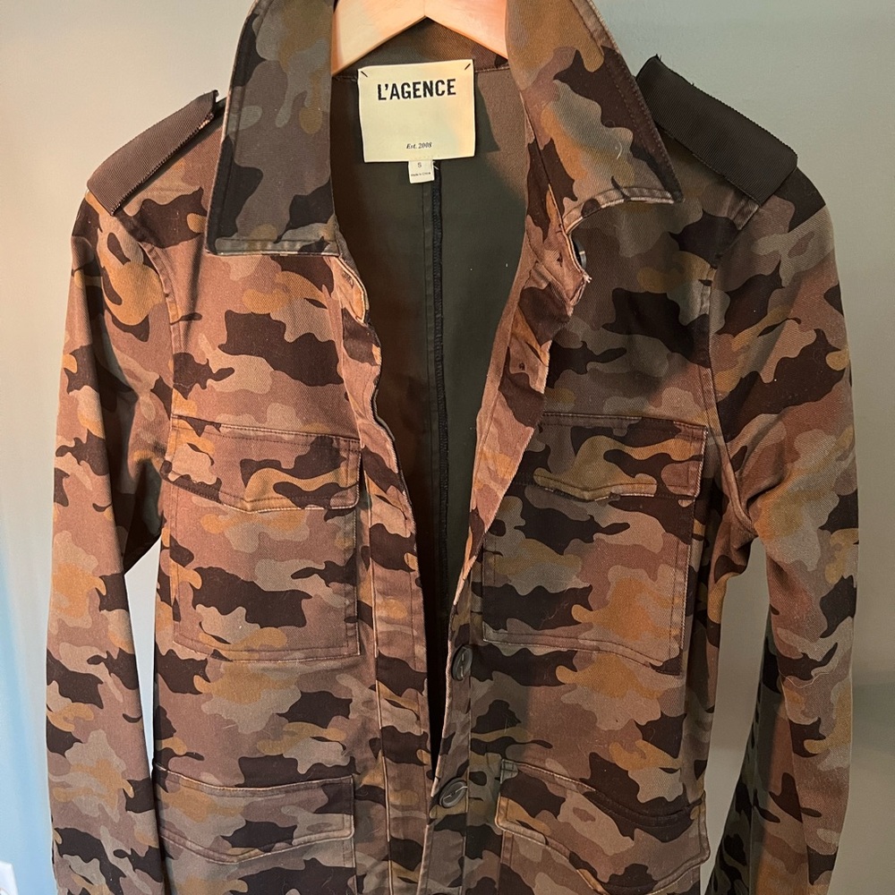 L'AGENCE Charcoal Utility Jacket